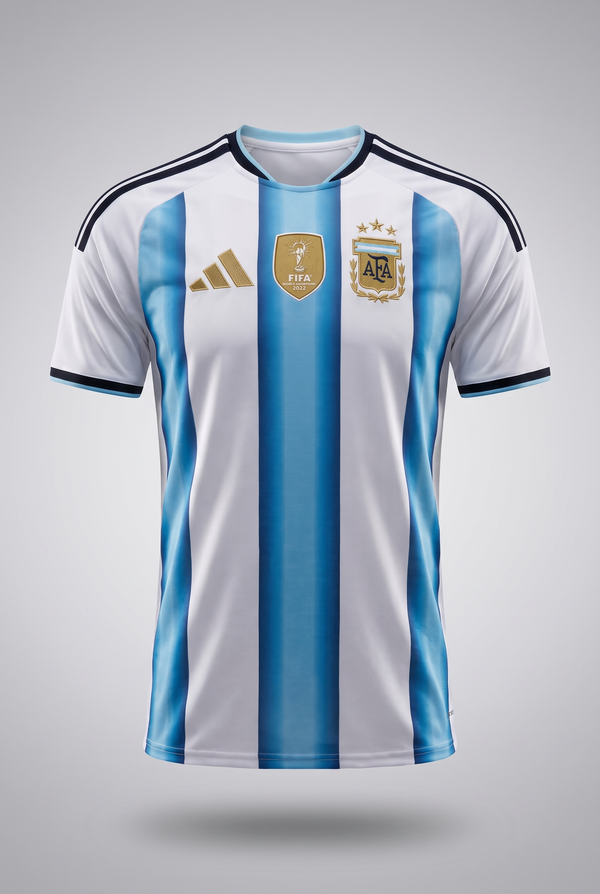 Argentinië thuisshirt gedragen in stadion